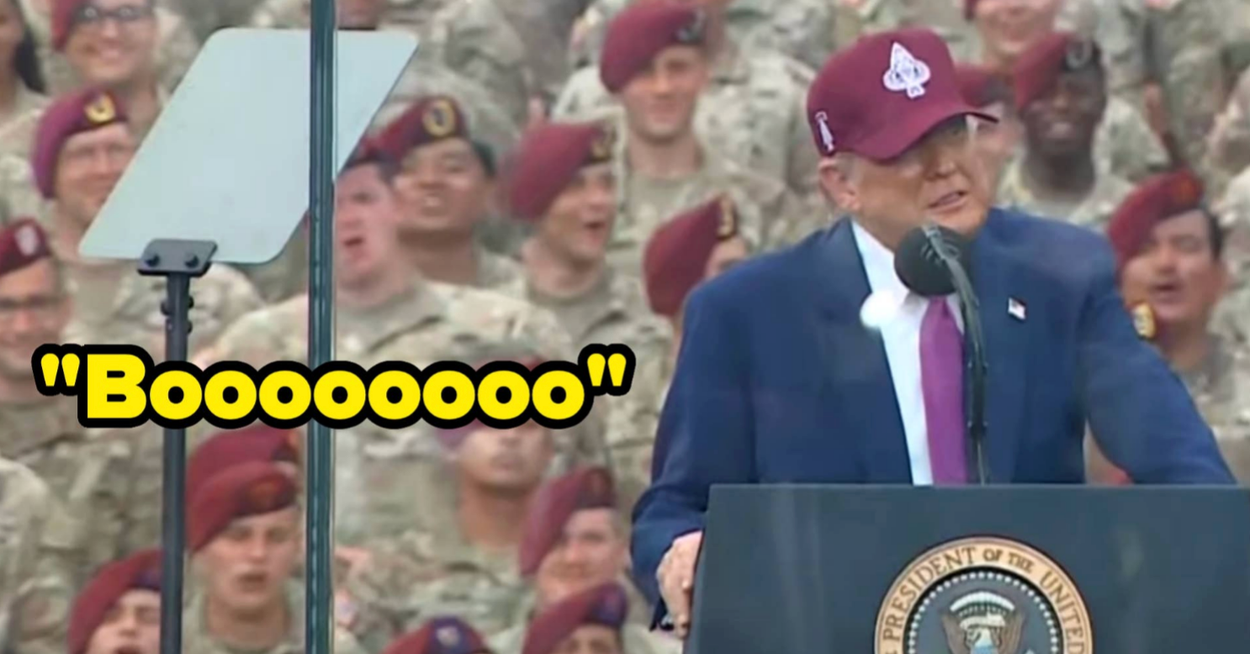 This Video Of Soldiers Booing Democrats And Reporters During Trump's Speech Is Going Viral, And People Are Calling It "Deeply Unsettling"