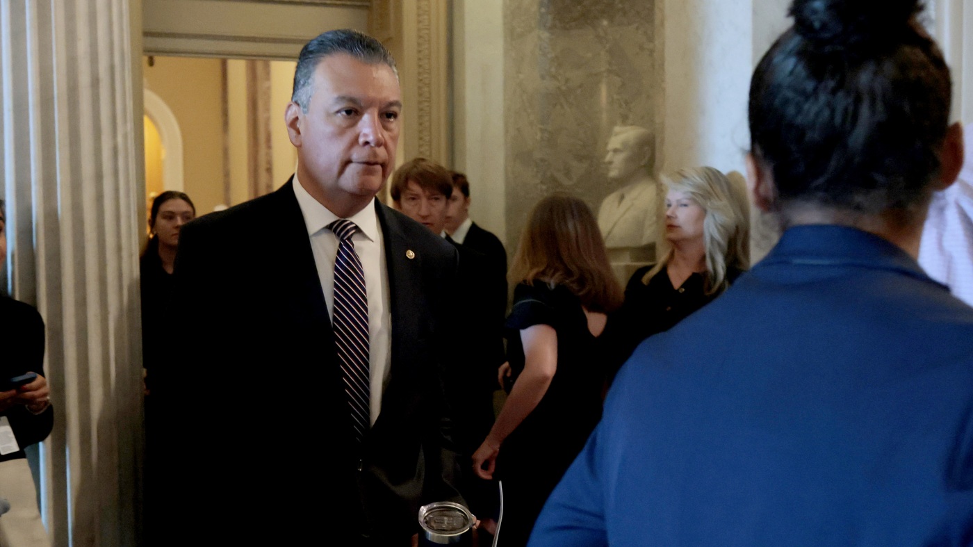 Sen. Alex Padilla recounts his removal from DHS news conference in emotional speech : NPR
