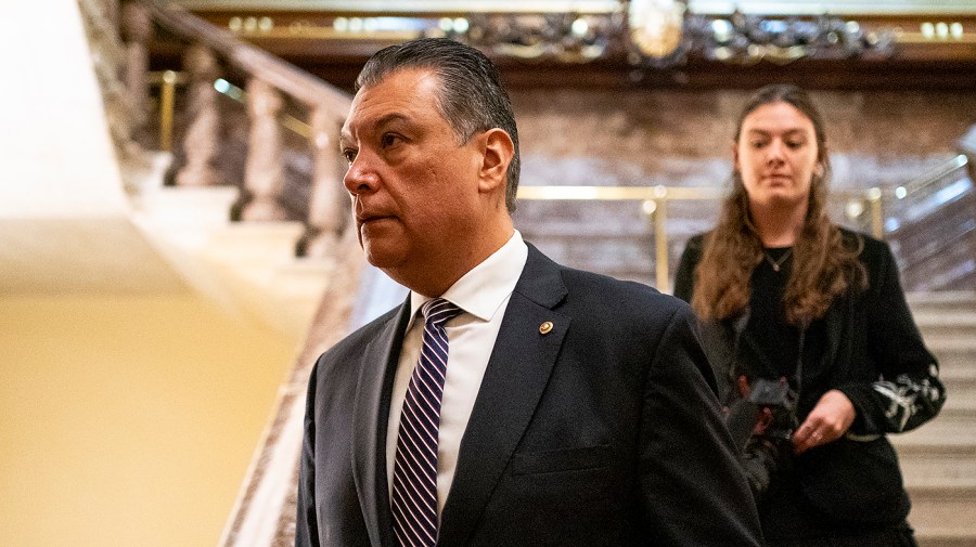 Padilla tears up recounting incident at Noem event, says escorts 'stood by silently'